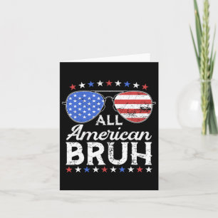 Cartão Todos os Americanos Bruh Funny Kids Teen Boys Patr