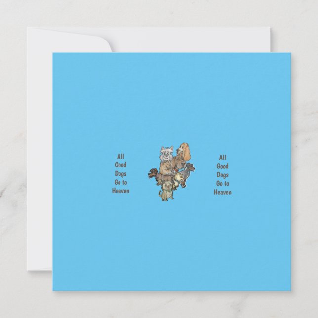 Cartão Todos os bons cachorros vão para o céu (Frente)