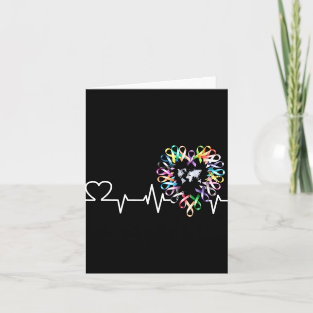 Cartão Todos os Canceres importam o Dia da Consciencializ (Frente)