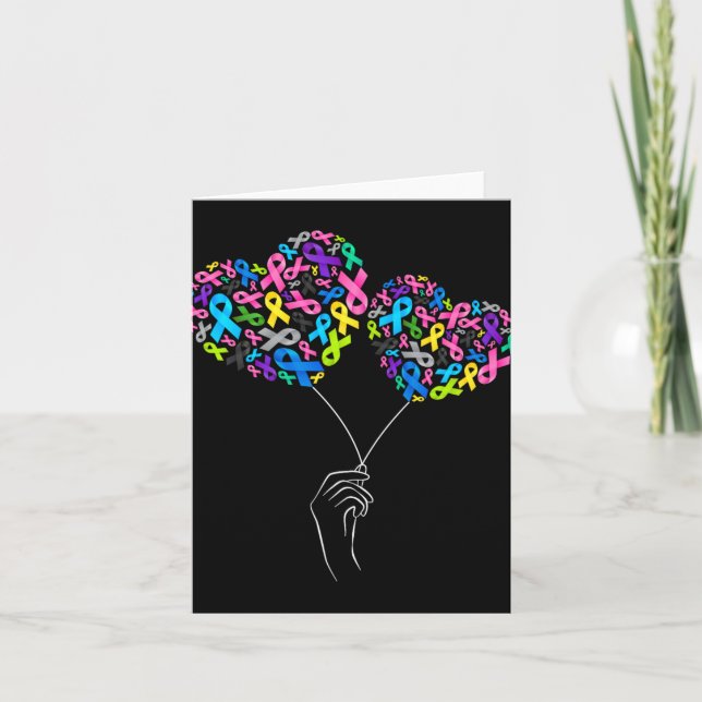 Cartão Todos os Canceres importam Sensibilização Luta Con (Frente)