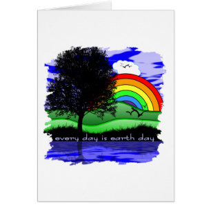 Cartão Todos os dias é Dia da Terra
