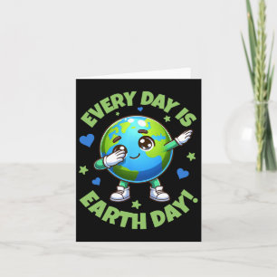 Cartão Todos os Dias São Dia da Terra Dabbing Planeta Ter