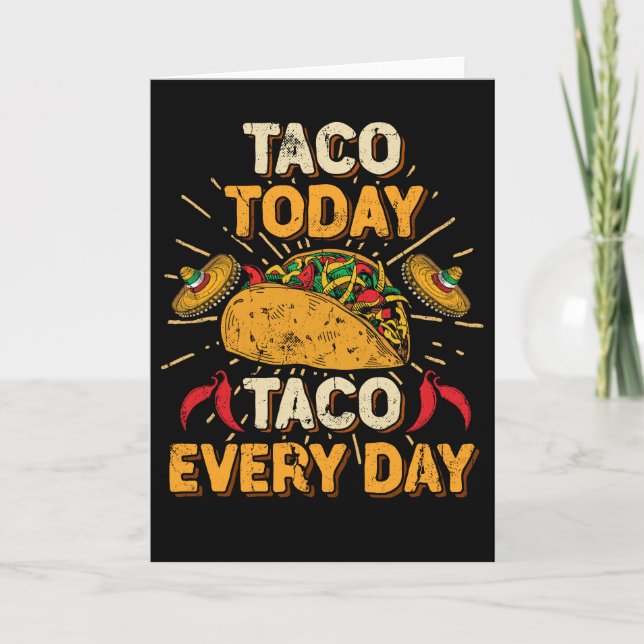 Cartão Todos os dias Taco Day Taco Terça-feira Cinco de M (Frente)