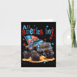 Cartão Todos os Monstros Americanos Caminhão Patriótico A