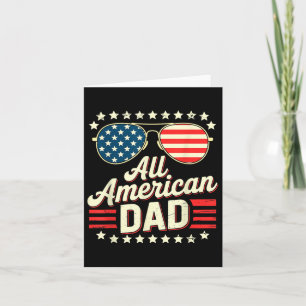 Cartão Todos os Pais Americanos Retro Usa Flag Pulsam 4 d
