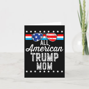 Cartão Todos os Trump Americanos Mãe Americana Bandeira P