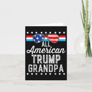 Cartão Todos os Trump Avô Americano Flag Pulsam T