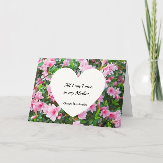 Cartão Todos que eu sou mim devem a minha mãe (Frente)
