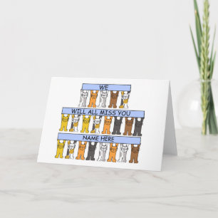 Cartão Todos Sentiremos Sua Falta De Gatos De Cartografia