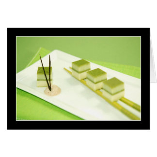 Cartão Tofu do chá verde