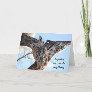Cartão Together we can do anything! SWEET Giraffes Card