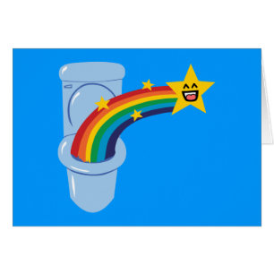 Cartão Toilet Rainbow