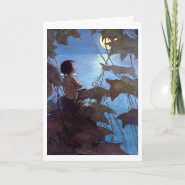 Cartão Tom Assistindo a Lua, Jessie Willcox Smith (Frente)