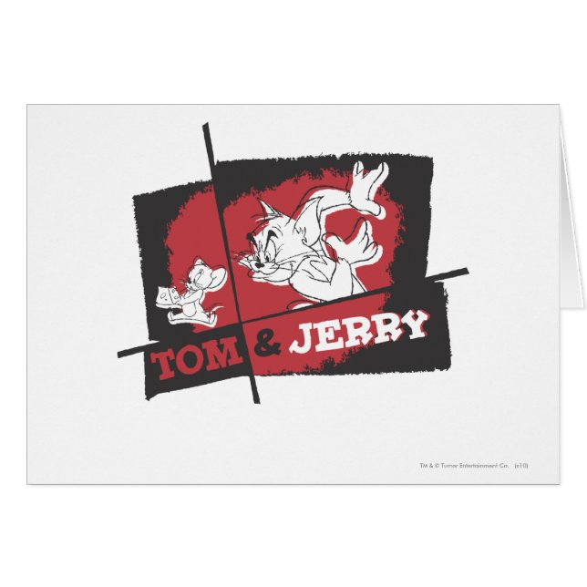 Cartão Tom e Jerry Red e Black (Frente Horizontal)