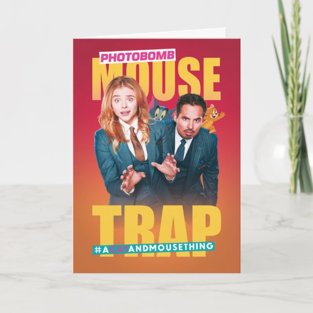Cartão Tom & Jerry com Kayla e Terrance - Armadilha de Mo (Frente)