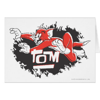 Cartão Tom Logotipo Preto e Vermelho