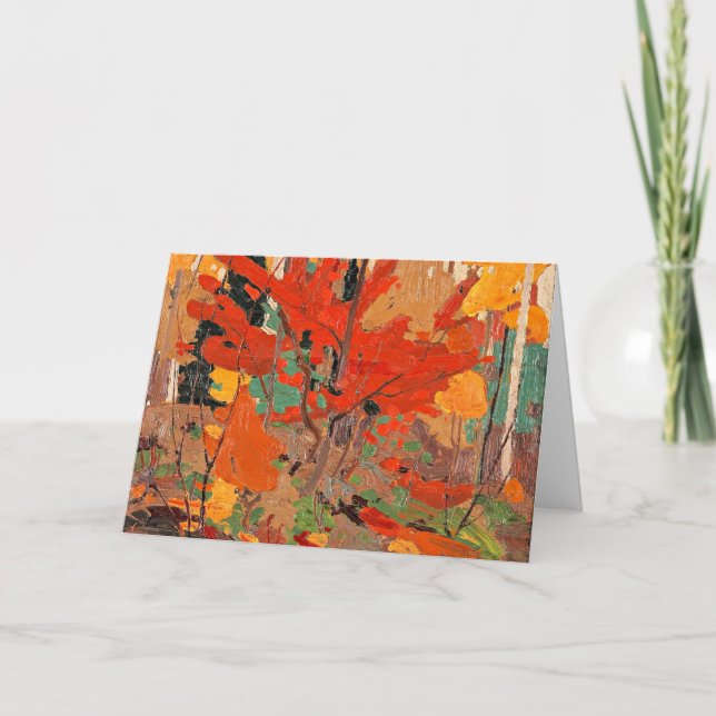 Cartão Tom Thomson - outono de outono (Frente)