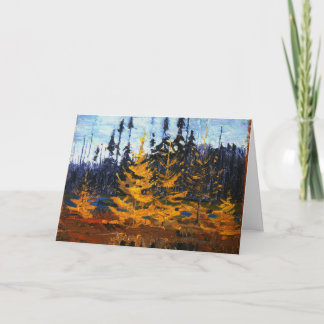 Cartão Tom Thomson Painting Tamaracks Selvagem Canadense