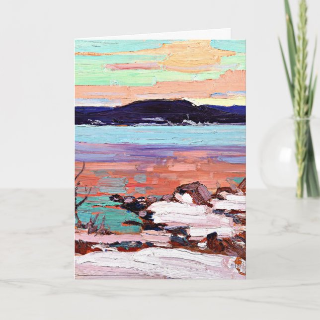 Cartão Tom Thomson - Paisagem com neve (Frente)