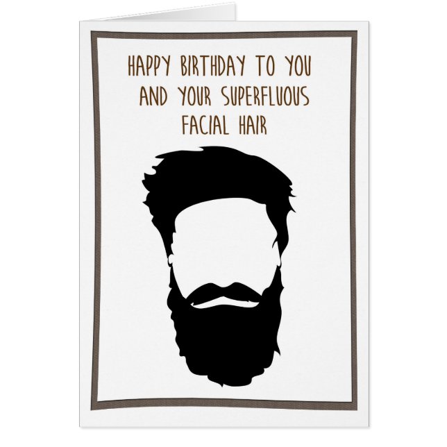 Cartão tomada moderna na forma da barba (Frente)