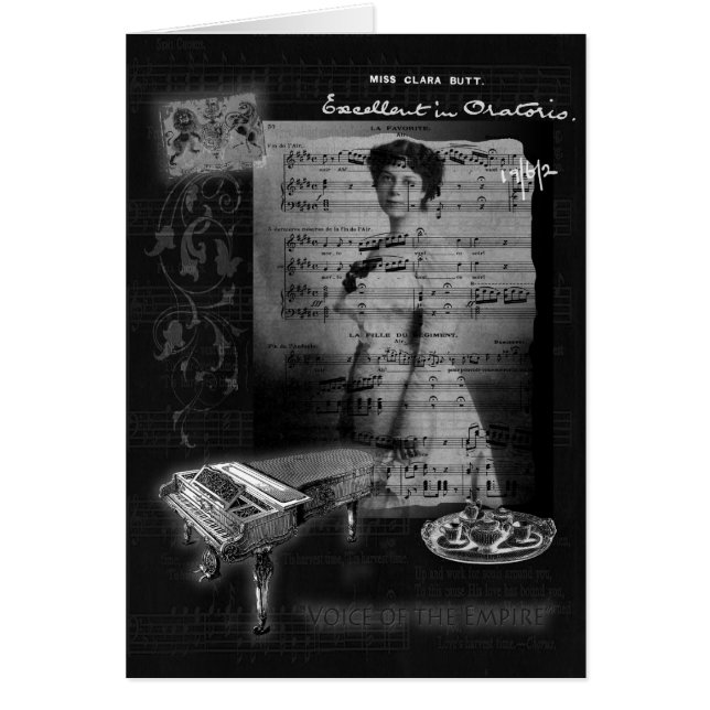 Cartão Tomando o chá com bumbum de Clara (Frente)