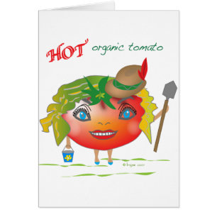 Cartão Tomate orgânico quente