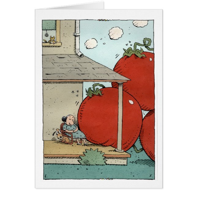 Cartão Tomates do verão (Frente)