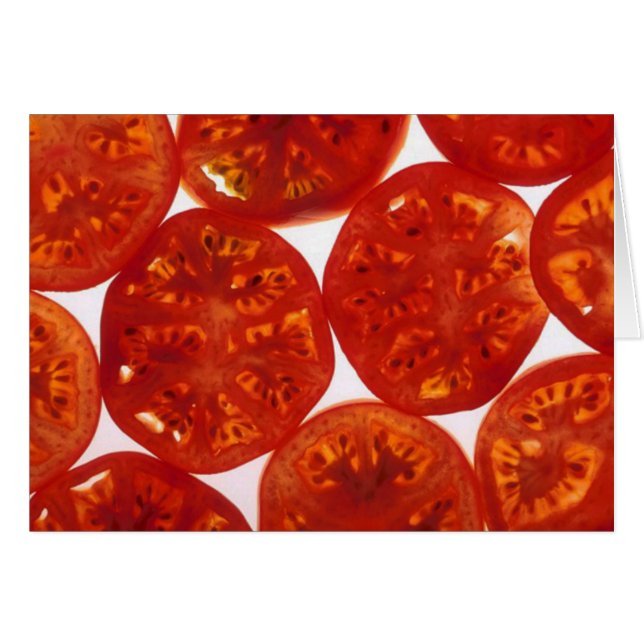 Cartão Tomates fatiados (Frente Horizontal)