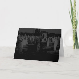 Cartão Tombstones do Cemitério de Halloween de cemitério 