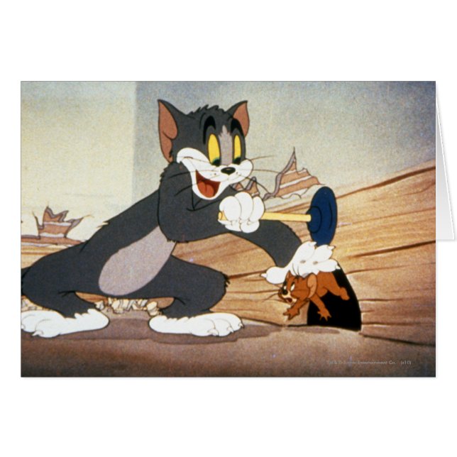 Cartão Tome E Jerry Plunger (Frente Horizontal)