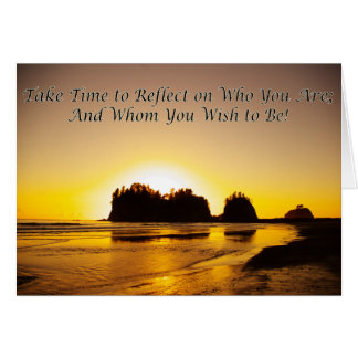 Cartão tome o tempo refletir