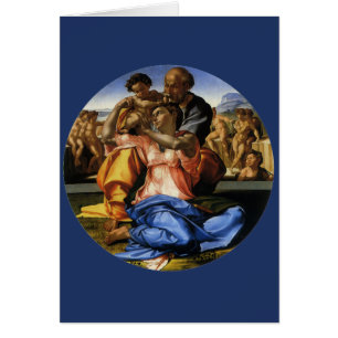 Cartão Tondo Doni ou Madona Doni de Michelangelo