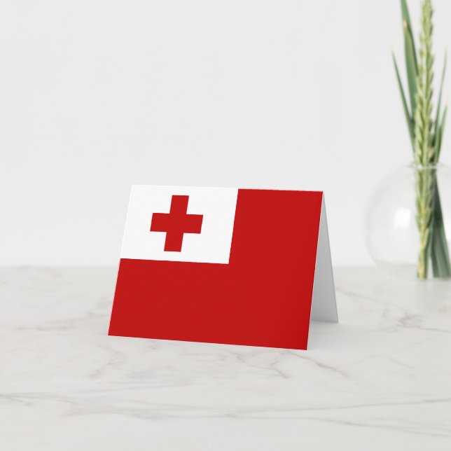 Cartão Tonga Flag (Frente)
