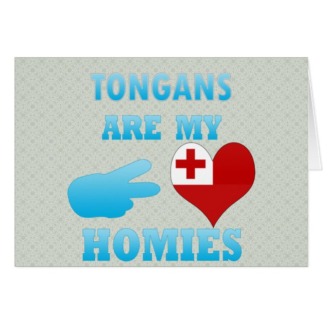 Cartão Tongans são meus Homies (Frente Horizontal)