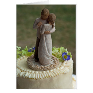 Cartão Topper De Bolo De Casamento