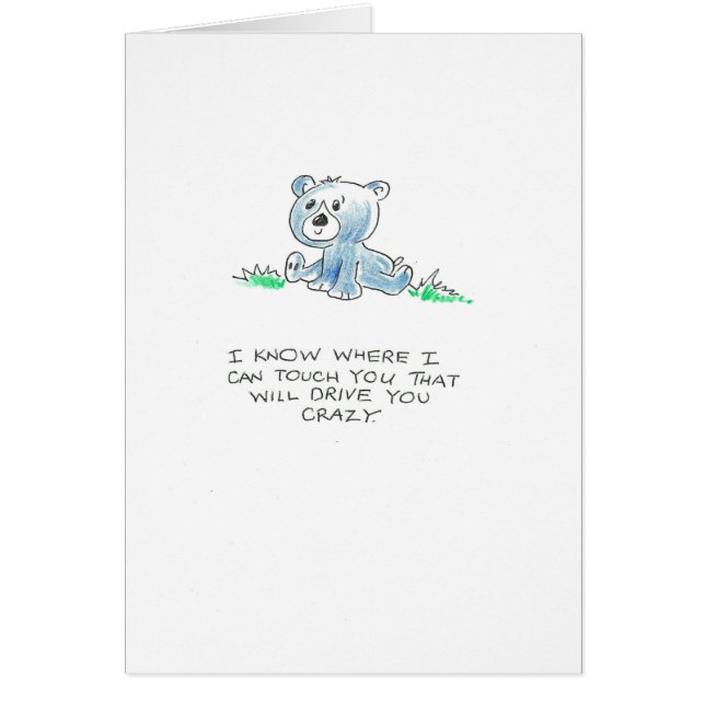 Cartão Toque de urso azul (Frente)