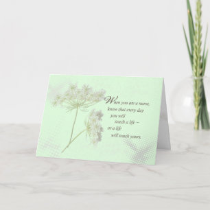 Cartão Toque do dia da enfermeira um a vida