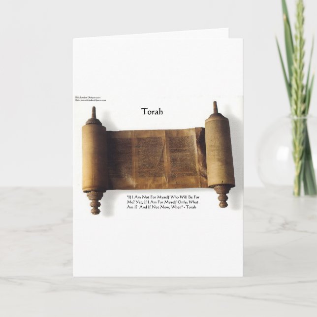 Cartão Torah "Se Não Para Mim" Sabedoria Cita Presentes E (Frente)