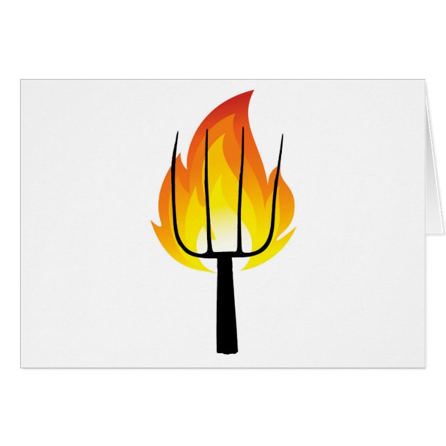 Cartão Torch e Pitchfork (Frente Horizontal)