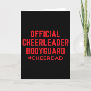 Cartão Torcida Pai Guarda-Costas Vermelho Cheerleading
