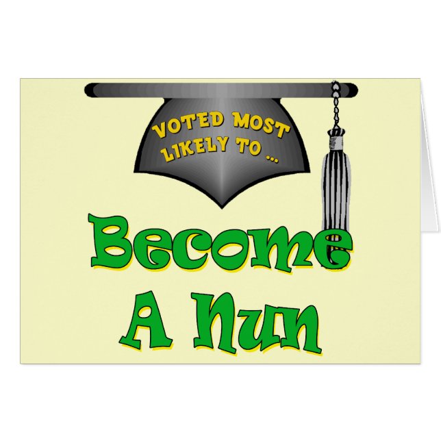 Cartão Torna-se uma freira (Frente Horizontal)