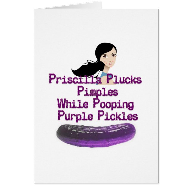 Cartão Tornado de língua de Pricilla (Frente)