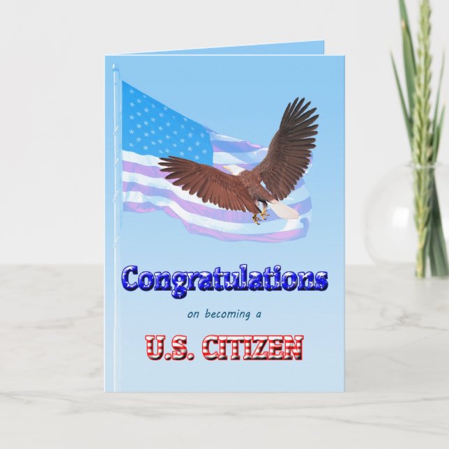 Cartão Tornando-se cidadão dos EUA (Frente)