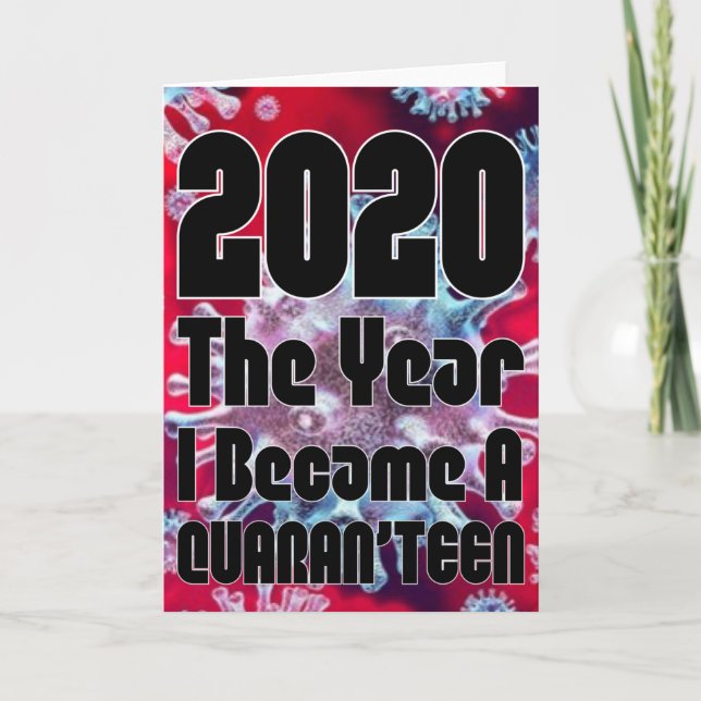 Cartão Tornando-Se Um Adolescente Em Quarentena (Frente)