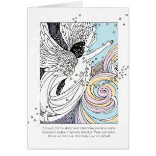 Cartão Tornar Anjo de Arte