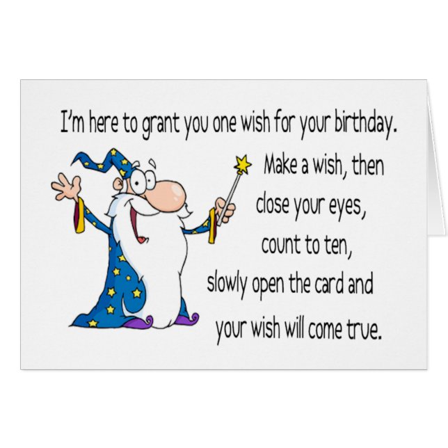 Cartão Tornar um desejo (Frente Horizontal)