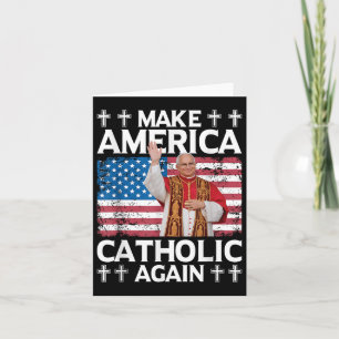 Cartão Torne a América Católica Novamente Us Papa Leão Xi