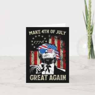 Cartão Torne o 4 de Julho Grande Novamente Trump Homens M
