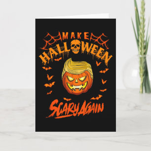 Cartão Torne o Halloween Assustador Novamente Engraçado T