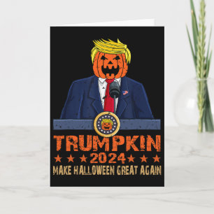 Cartão Torne o Halloween Grande Novamente Trump 2024 Trum